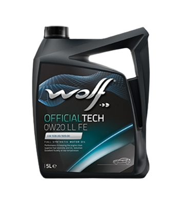 Моторное масло Wolf OfficialTech 0W20 LL-FE, 5л (WOLF: 656215)